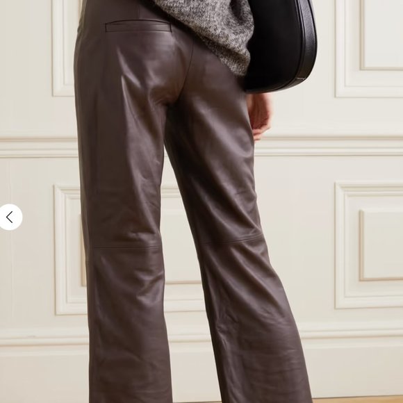 NWOT VINCE Leather flared pants- extremely soft!!! - Picture 4 of 16